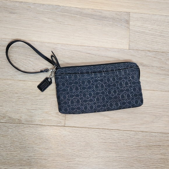 Coach wristlet wallet Blue /Black - Picture 2 of 7